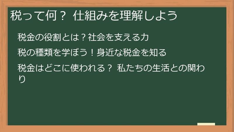 税って何? 仕組みを理解しよう