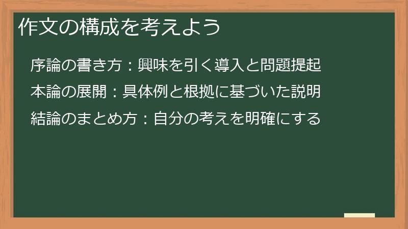 作文の構成を考えよう