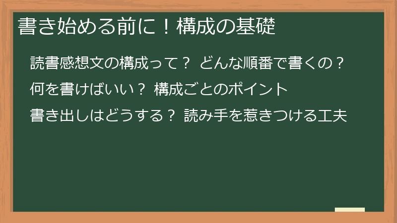 書き始める前に!構成の基礎