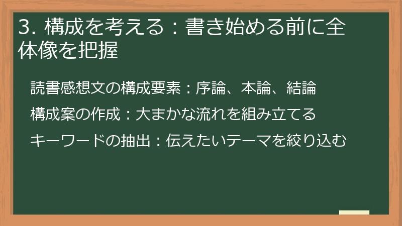 3. 構成を考える：書き始める前に全体像を把握