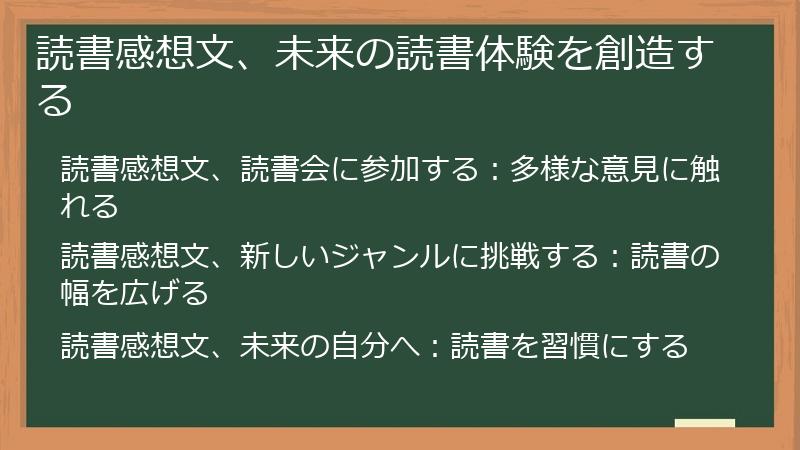 読書感想文、未来の読書体験を創造する