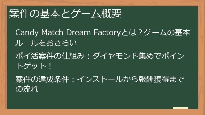 案件の基本とゲーム概要