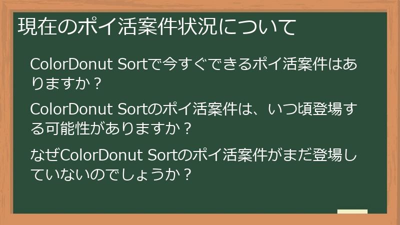 現在のポイ活案件状況について