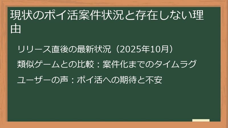現状のポイ活案件状況と存在しない理由