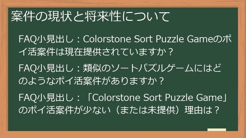 案件の現状と将来性について