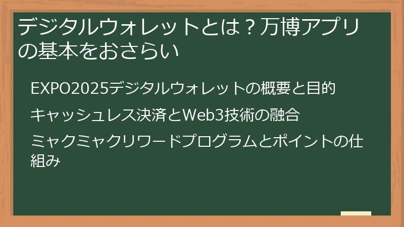 デジタルウォレットとは？万博アプリの基本をおさらい