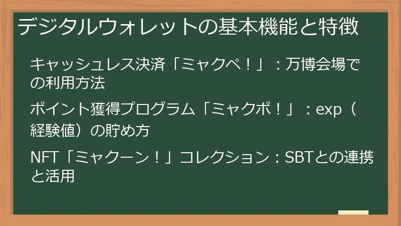 デジタルウォレットの基本機能と特徴