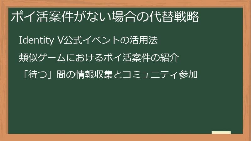 ポイ活案件がない場合の代替戦略