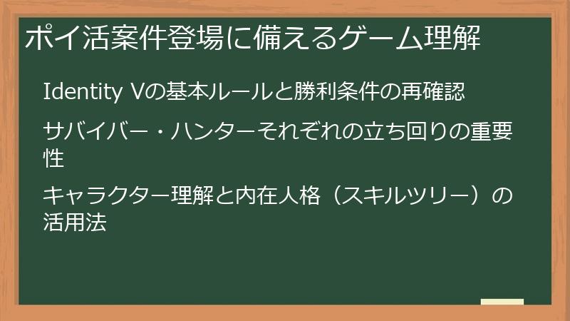 ポイ活案件登場に備えるゲーム理解