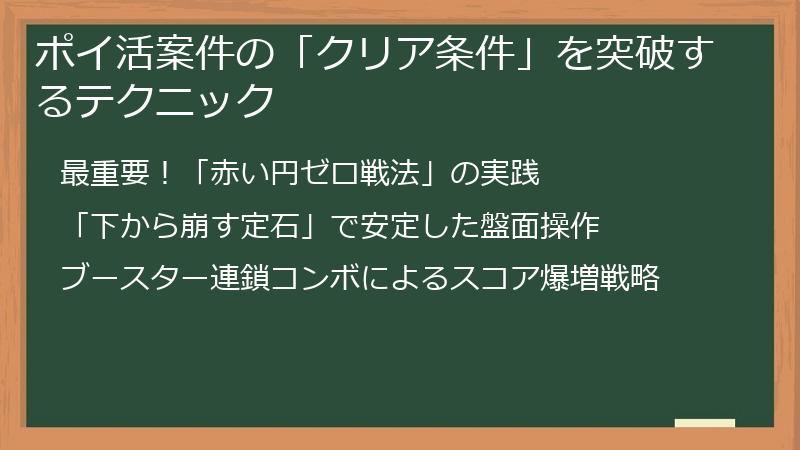 ポイ活案件の「クリア条件」を突破するテクニック
