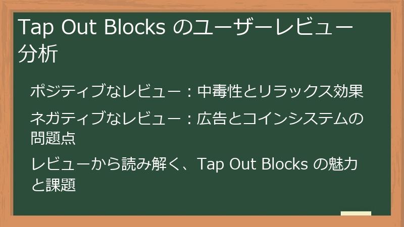 Tap Out Blocks のユーザーレビュー分析