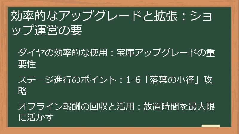 効率的なアップグレードと拡張：ショップ運営の要