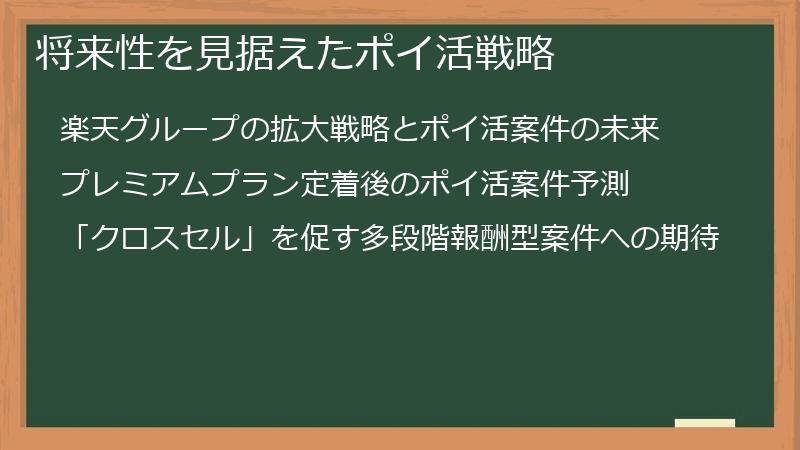 将来性を見据えたポイ活戦略
