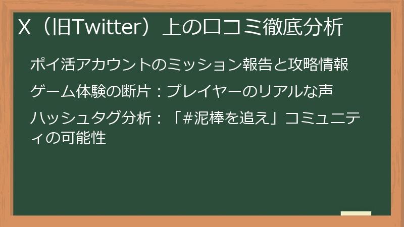 X（旧Twitter）上の口コミ徹底分析
