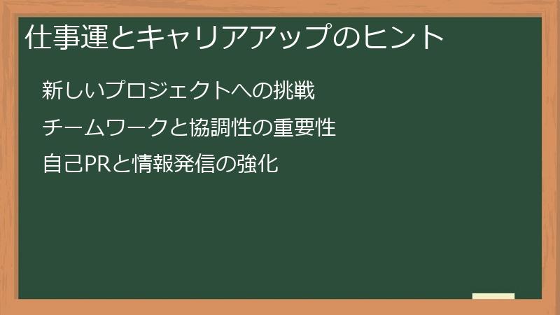 仕事運とキャリアアップのヒント