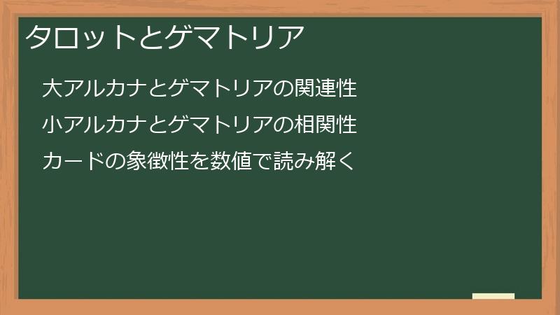 タロットとゲマトリア