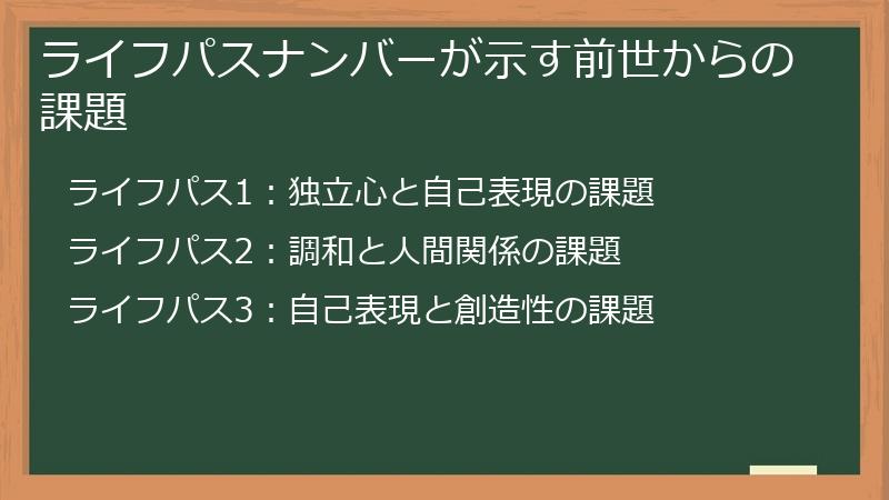 ライフパスナンバーが示す前世からの課題