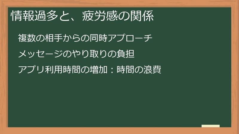 情報過多と、疲労感の関係