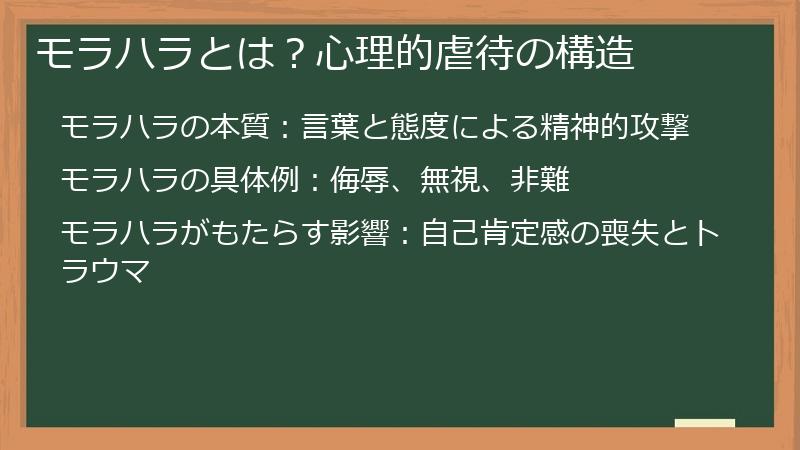 モラハラとは？心理的虐待の構造