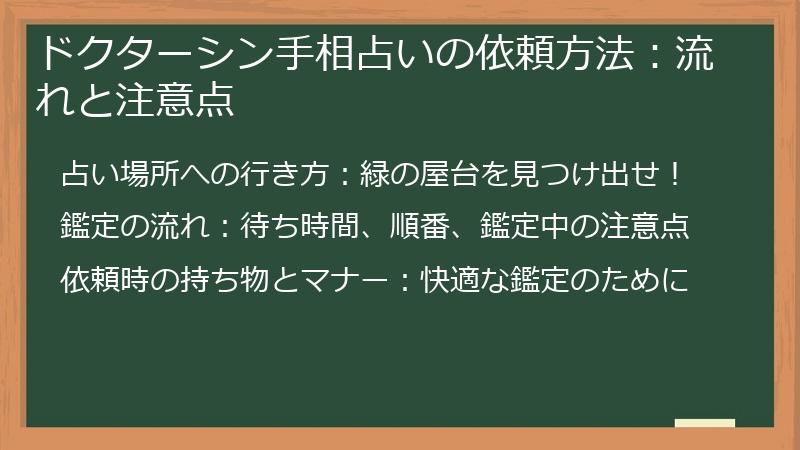 ドクターシン手相占いの依頼方法：流れと注意点