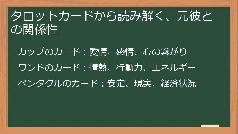 タロットカードから読み解く、元彼との関係性