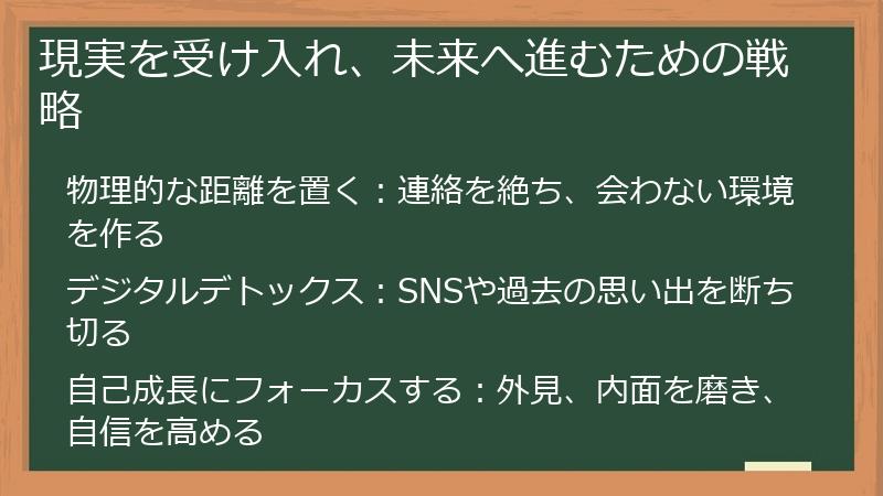 現実を受け入れ、未来へ進むための戦略