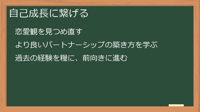 自己成長に繋げる