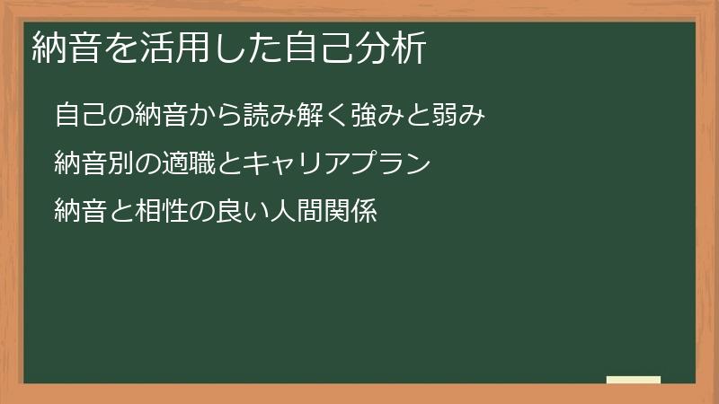 納音を活用した自己分析