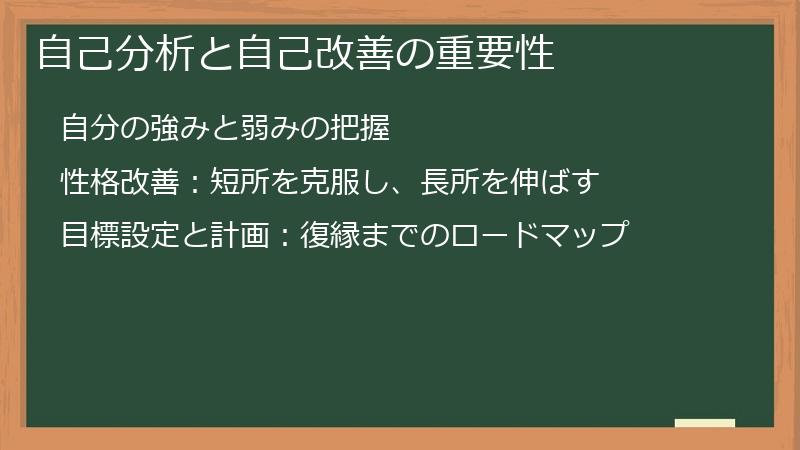 自己分析と自己改善の重要性