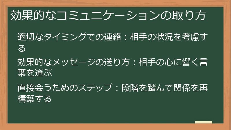 効果的なコミュニケーションの取り方