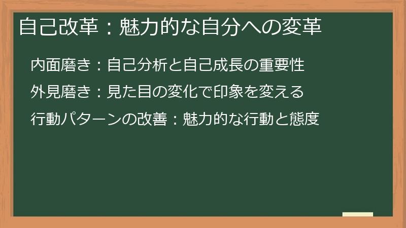 自己改革：魅力的な自分への変革