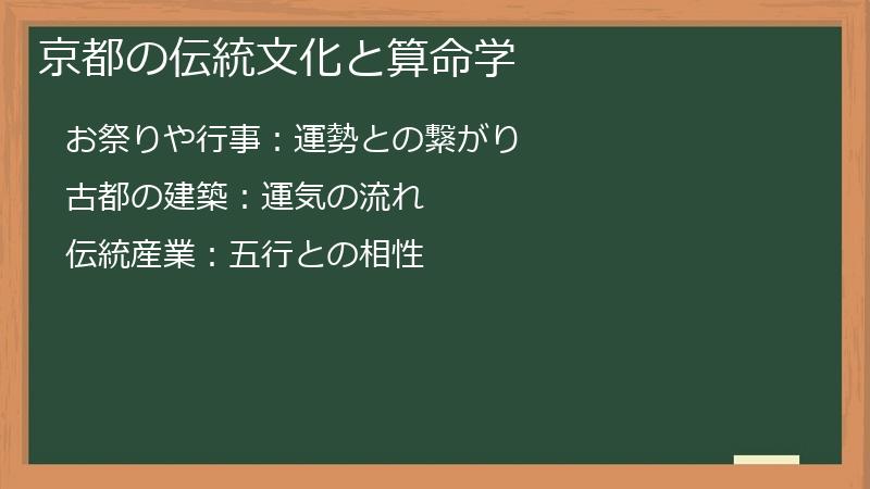 京都の伝統文化と算命学