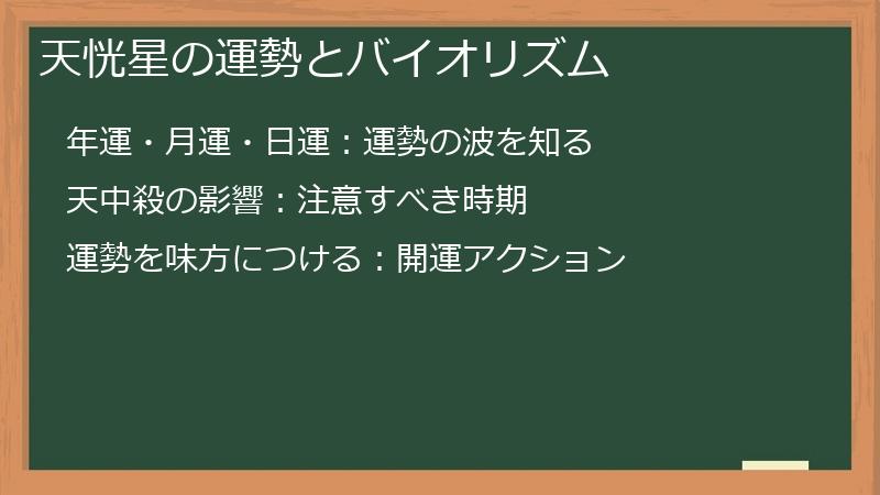 天恍星の運勢とバイオリズム