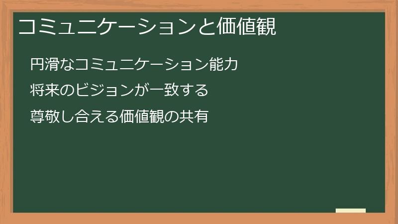 コミュニケーションと価値観