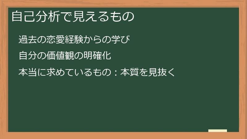 自己分析で見えるもの