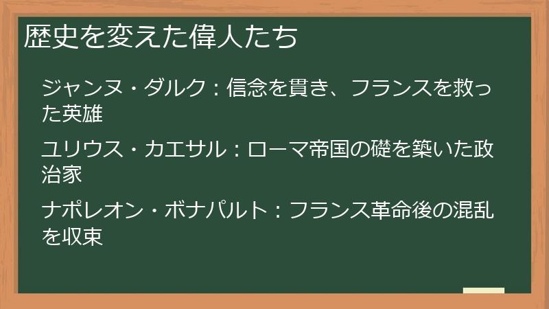 歴史を変えた偉人たち