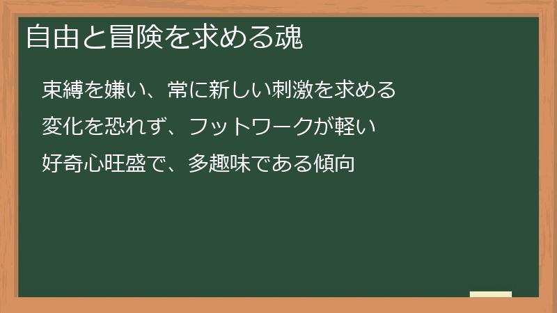 自由と冒険を求める魂