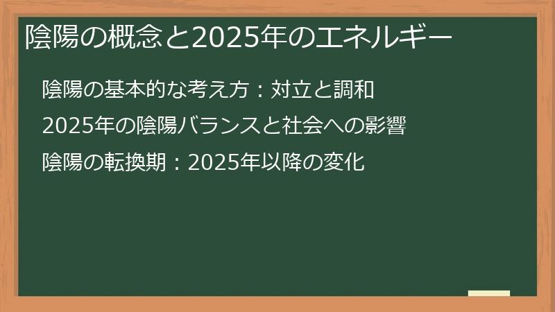陰陽の概念と2025年のエネルギー