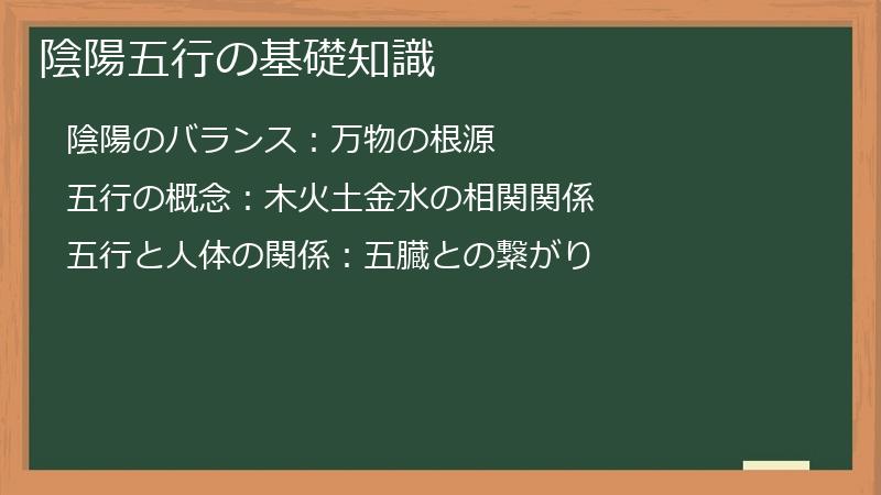 陰陽五行の基礎知識