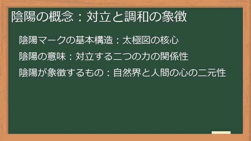陰陽の概念：対立と調和の象徴