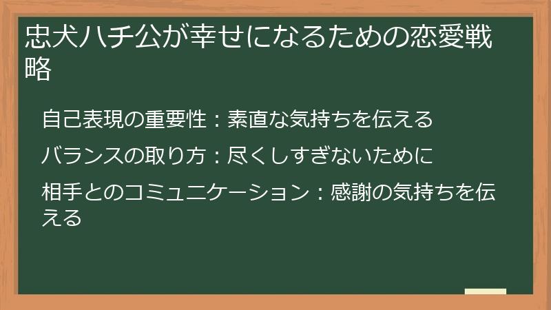 忠犬ハチ公が幸せになるための恋愛戦略